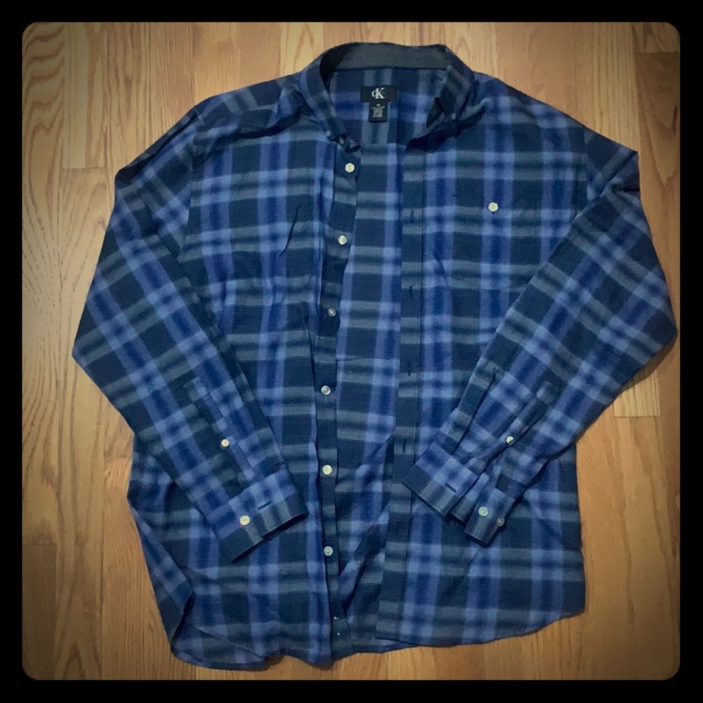 Blue button down shirt